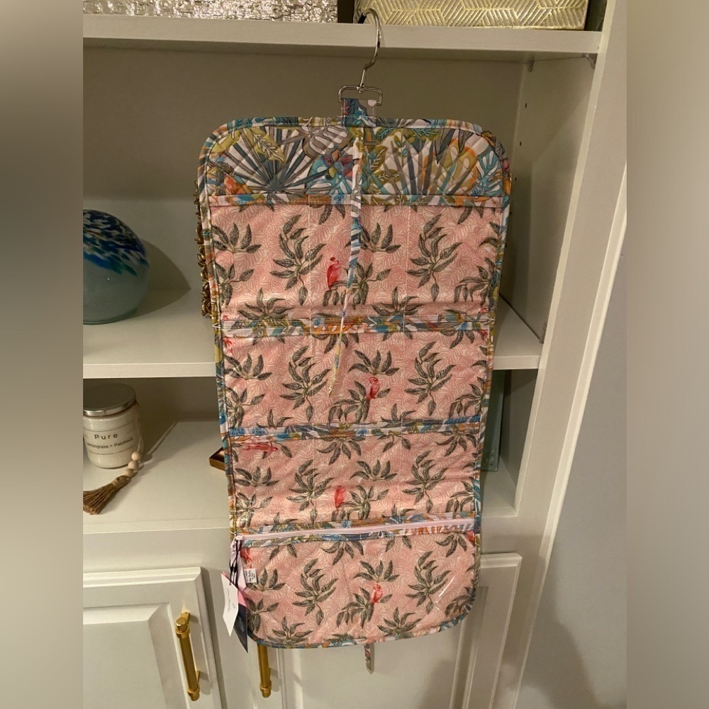Vera Bradley Hanging Accessory Organizer Travel Bag Jewelry Rain Forest Canopy - Picture 3 of 14